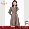 乔万尼早春新款气质连衣裙法式V领收腰长袖春季EF3E899 商品缩略图0