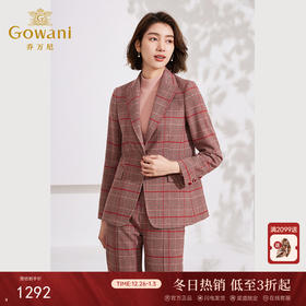 乔万尼英伦格纹通勤绵风羊毛西装EM1B101