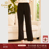 乔万尼秋新款休闲裤黑色直筒西裤ET3F627 商品缩略图0