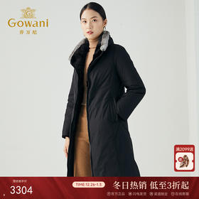 乔万尼秋冬新款重磅鹅绒抗寒保暖貂毛皮草中长款派克服皮草ES4N407