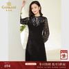乔万尼春装新款显瘦减龄连衣裙法式收腰小黑裙长袖EF3E857 商品缩略图0
