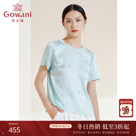 【三醋酸】乔万尼新款三醋酸缎面衬衫短袖衬衣休闲上衣EI2C756