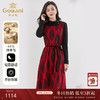乔万尼新品绵羊毛连衣裙收腰显瘦烫钻设计EI4E502 商品缩略图0