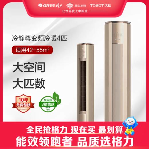 格力·冷静尊变频冷暖4匹3级能效柜机空调 KFR-100LW/(10583)FNhEb-B3(WIFI)(奢华金) 商品图0