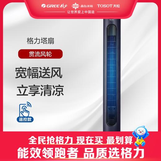 格力·塔扇  电风扇 FL-08X63Bg 黑+极光紫 商品图0