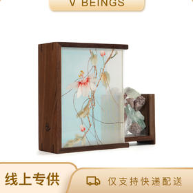 艷湘绣 流光溢彩 湘绣晶石香薰盒