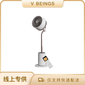 大宇 F30 MAX空气循环扇家用轻音立式智能摇头落地扇净化氛围灯小型电风扇