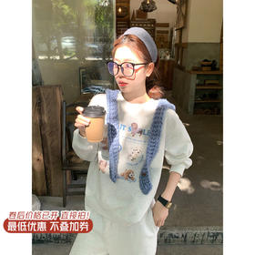 <曾小咸推荐>现货秒杀 ！微信超特价！韩系小狗加绒卫衣 日常179.99 立减100 秒杀79.99！！休闲裤 秒杀79.99！！