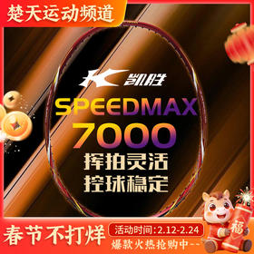 李宁凯胜KASON SPEEDMAX 7000碳纤维速度拍单支装羽毛球拍