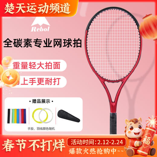 锐彪全碳素网球拍CLASH 100红色 PD100-黑色 商品图0