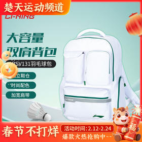 李宁（LI-NING）羽毛球包ABSV131大容量户外旅行独立鞋仓双肩背包