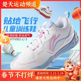 李宁羽毛球鞋童鞋支撑稳定羽毛球训练鞋AYTV002