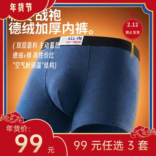 9 号停发【年货节99元任选3件】100 棉德绒加厚内裤 商品图0