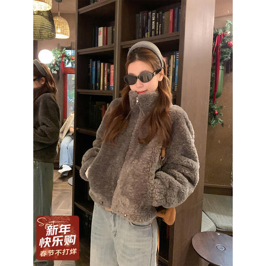 <曾小咸推荐>2.24现货秒杀 ！微信超特价！韩系立领羊羔毛外套 日常419.99 立减250 秒杀169.99！！ 商品图2