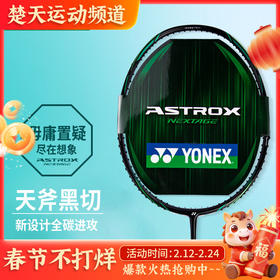 YONEX尤尼克斯羽毛球拍单拍yy全碳素中高端羽毛拍银切 AXNT 天斧黑切AXNTEX