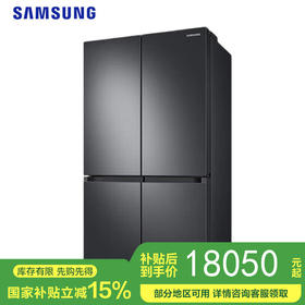 三星（SAMSUNG）RF65A93T0SG/SC 647L无霜风冷智能变频金属匀冷保湿三循环四开门电冰箱 一级能效 典雅黑 企业业务
