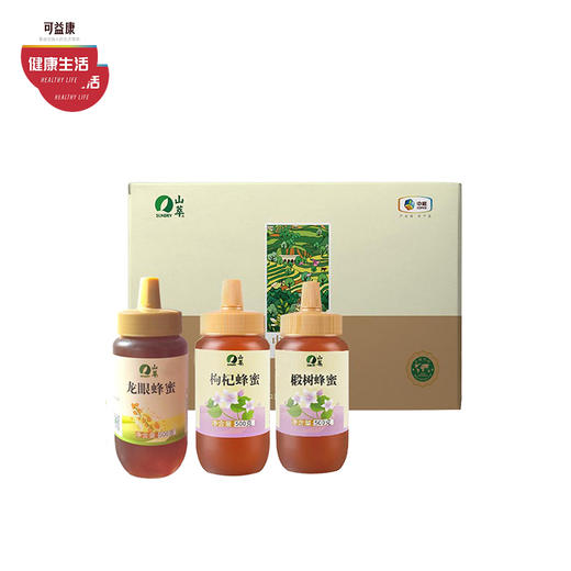 中粮山萃中华蜜园蜂蜜礼盒 优质蜜区 成熟蜜 香甜醇厚 1500g 商品图0
