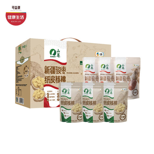 中粮山萃枣核桃礼盒  枣香浓肉绵细  核桃酥脆喷香  768g 商品图0