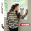 littletime女童黑白条纹针织毛衣开衫春夏新款韩版气质长袖外套 商品缩略图0