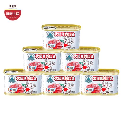 中粮天坛小白猪肉午餐肉罐头  即食菜 肉香浓郁 肉质细腻 198g*6罐 商品图0