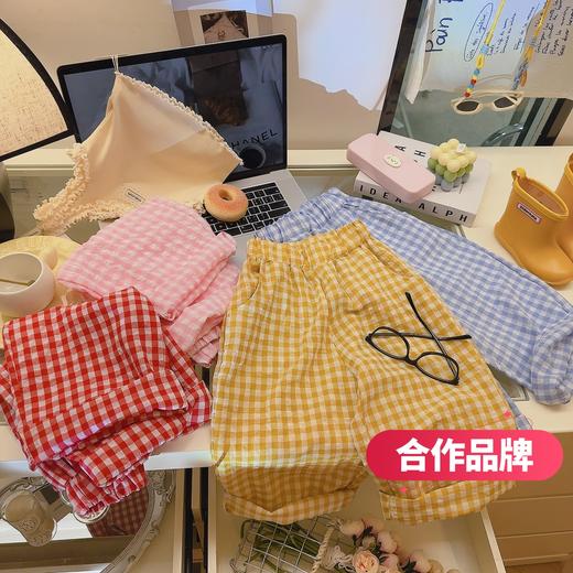 【一眼就爱上的格子裤29.9起/2条】亲子款80-180码儿童夏季韩版百搭长裤男女童休闲格子直筒长裤亲子款宽松透气聚 商品图0