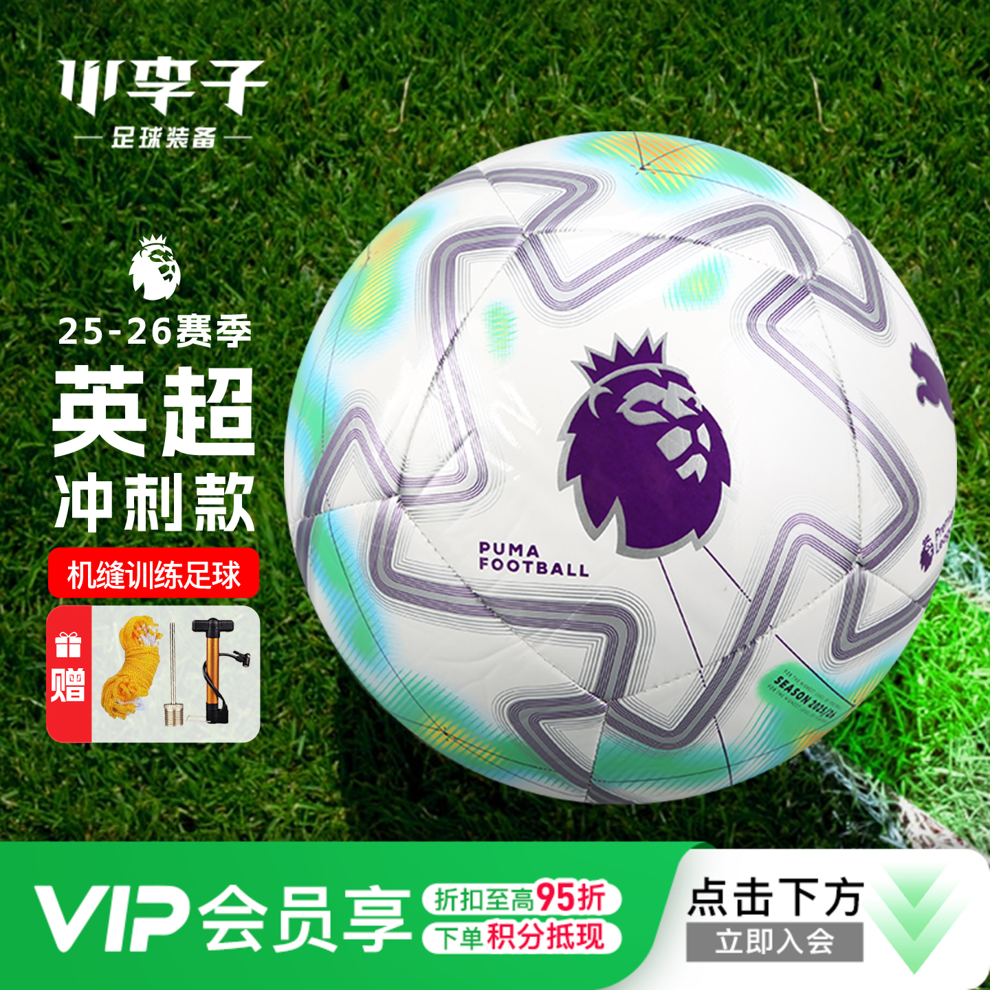 小李子彪马25-26赛季英超联赛冲刺款5号机缝训练足球084719 01