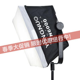 永诺 YN6000摄像灯 LED摄影灯常亮补光灯演播室直播柔光灯 配电源适配器 5500K 单色