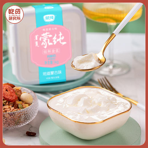 【锁鲜大桶装 生牛乳发酵】内蒙古酸奶 大桶更过瘾 蒙纯大桶酸奶 1kg/桶丨酒水茶饮 商品图0