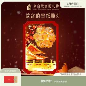 【故宫家居】故宫的雪纸雕灯小夜灯diy博物馆文创新年新婚生日礼物