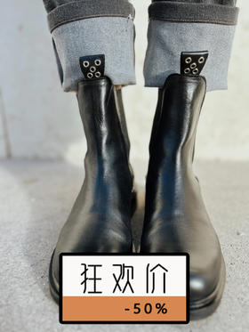 Ginette Garde CHELSEA 短靴-黑色