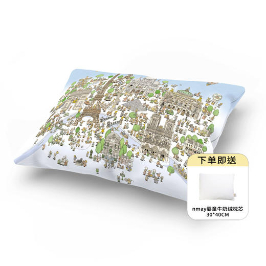 法国Atelier Choux 抱枕30*40cm(含枕芯)缎面材质 高端婴童棉枕头宝宝柔软抱枕枕头 商品图0
