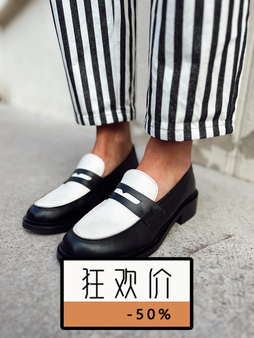 Ginette Garde MOCASSINS 船鞋-黑白 商品图0
