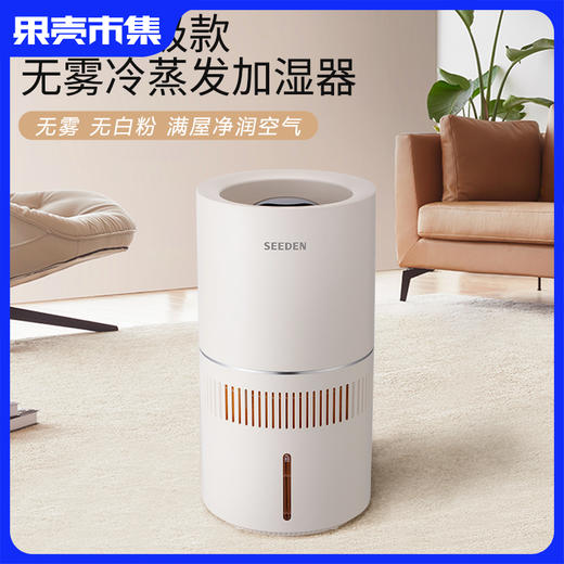 【无雾冷蒸发\抗菌\可直接加自来水】西点无雾冷蒸发加湿器 4L大容量 商品图0