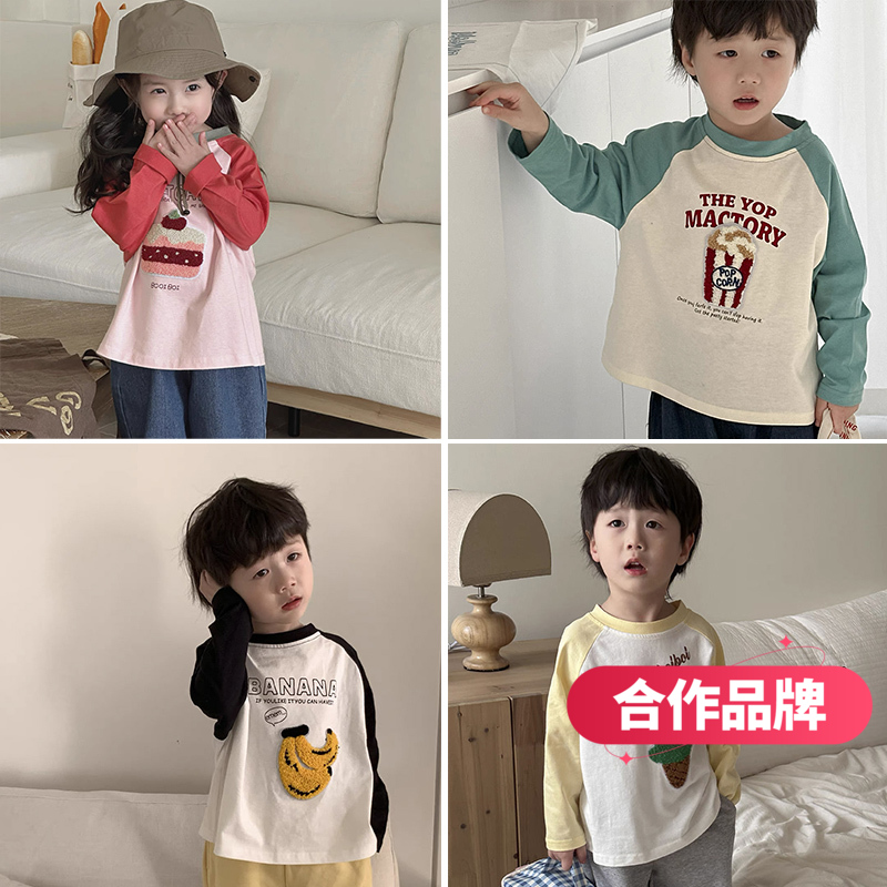 【爆卖10w+毛巾绣长T】49/任选3件🌈太太太可爱了吧！80-160码爆款26色儿童美式毛巾绣印花纯棉男女童长T恤聚【合作品牌】
