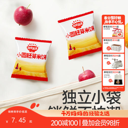 【零食】肉松/海苔满满小圆胚芽米饼 36g 商品图0