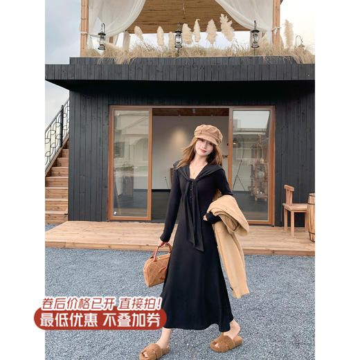 <曾小咸推荐>3.16现货秒杀 ！微信超特价！披肩v领针织连衣裙 日常219.99 立减120 秒杀99.99！！ 商品图2