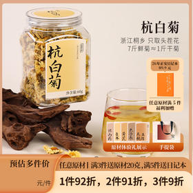 正安 浙江桐乡杭白菊  只取头茬花 朵大香甜润爽 轻松拿下火气 优质原材 60g/罐
