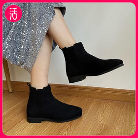 【轻便舒适 表面防泼水】WayneFlex韦恩 女士羊毛混纺飞织切尔西平底鞋WF6270（工作日72小时发货）