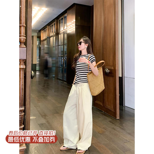 【169元任选2件】最后一波现货！2色慵懒阔腿休闲裤 商品图0