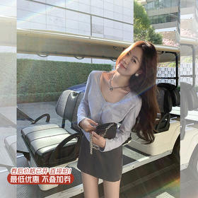 <曾小咸推荐>2色双层卷边V领T恤 日常99.99/件 立减60 秒杀39.99/件！！