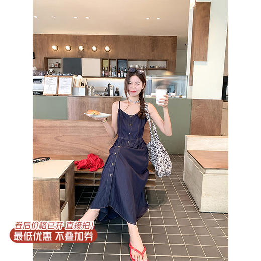 【189元任选2件】最后一波现货！港风复古牛仔连衣裙 商品图0