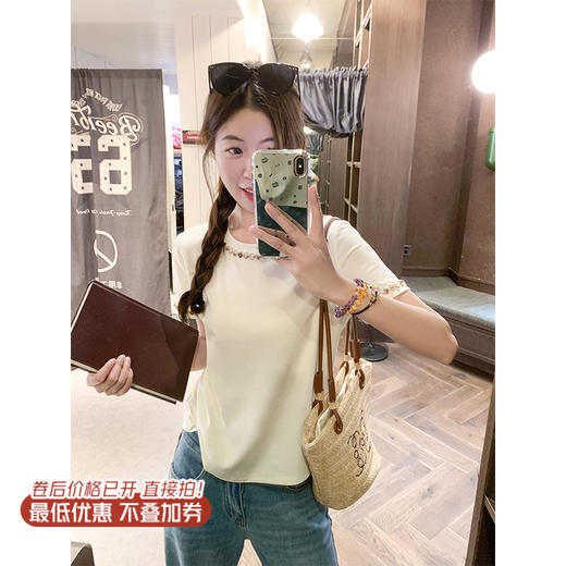 【129元任选2件】现货！立体贝壳刺绣短袖T恤 商品图0