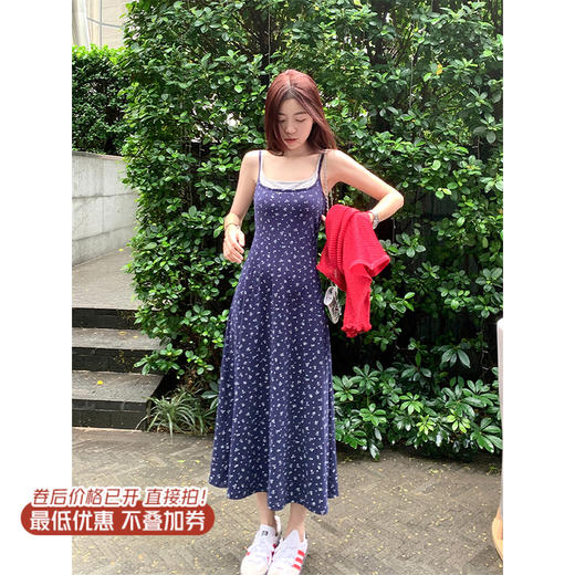 【169元任选2件】现货秒杀！卖完下架不再补 ！假两件小碎花吊带连衣裙 商品图0