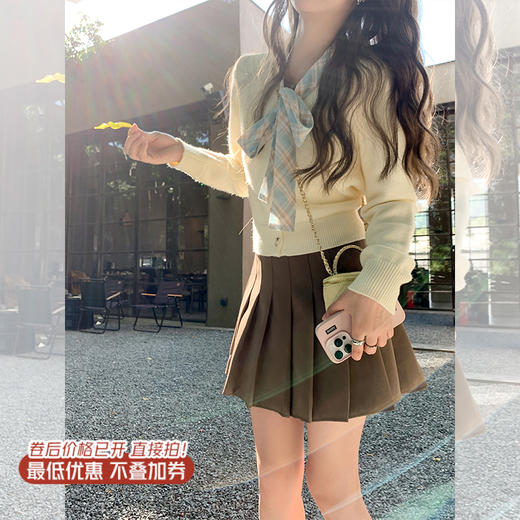 【169元任选2件】最后一波现货！蝴蝶结系带毛织衫 商品图0