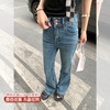 <曾小咸推荐>腰头双扣牛仔微喇裤 日常199.99/件 立减100 秒杀99.99/件！！ 商品缩略图0