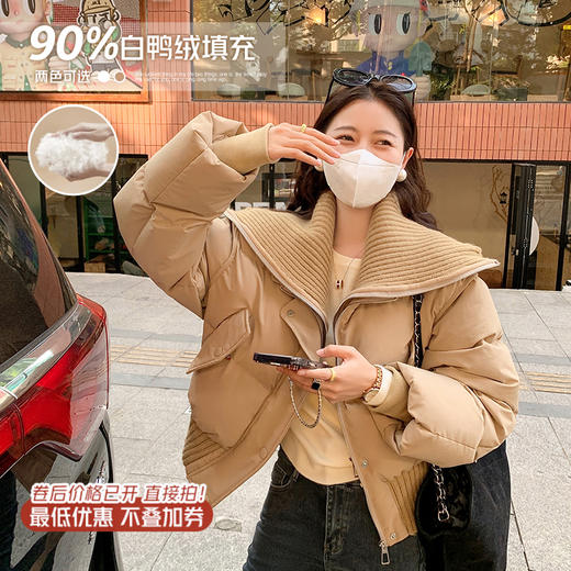 【折后再享2件88折】大翻领短款羽绒服 日常439/件 立减139.01 秒杀299.99/件！！ 商品图0