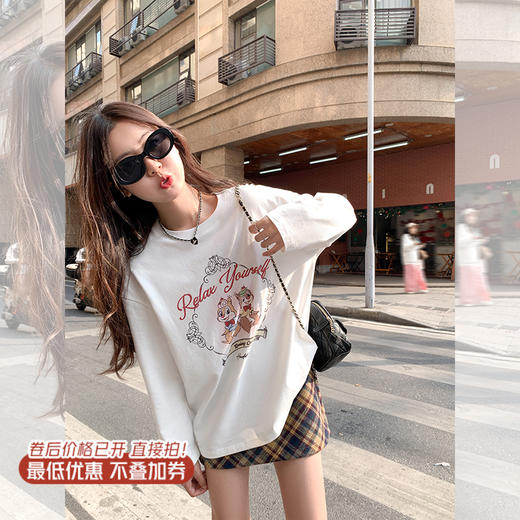 【149元任选2件】 现货！卡通印花长袖T 商品图0