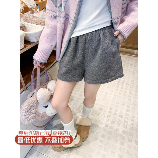 <曾小咸推荐>3.21现货秒杀 ！微信超特价！韩系高腰毛呢短裤 日常139.99 立减80 秒杀59.99！！粉色翻领毛衣开衫 日常189.99 立减100 秒杀89.99！！ 商品图2