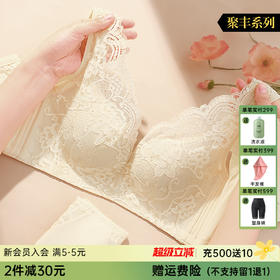 A2-【A-C杯】小胸显大】美背内衣女聚拢调整型收副乳防下垂无钢圈文胸  雾霭玫瑰