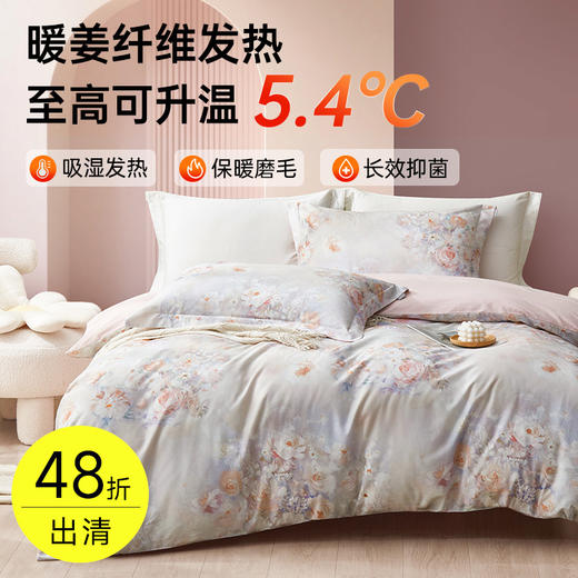 暖姜绒抗菌磨毛四件套(茹茵) 商品图0